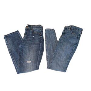 J. Crew Womens Size 26 Blue Skinny Jeans 26x30 Lot Of Two